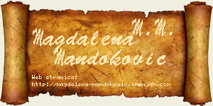 Magdalena Mandoković vizit kartica